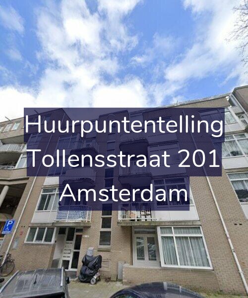 Foto gevel Huurpuntentelling voor Tollensstraat 201, Amsterdam