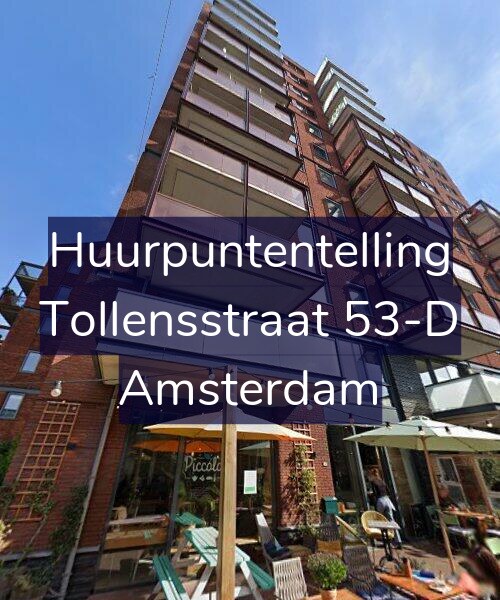 Foto gevel Huurpuntentelling voor Tollensstraat 53-D, Amsterdam