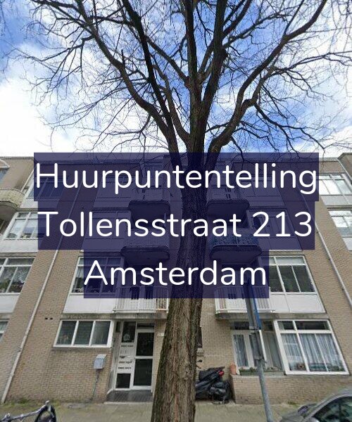 Foto gevel Huurpuntentelling voor Tollensstraat 213, Amsterdam