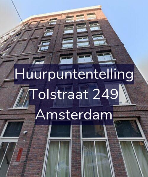 Foto gevel Huurpuntentelling voor Tolstraat 249, Amsterdam