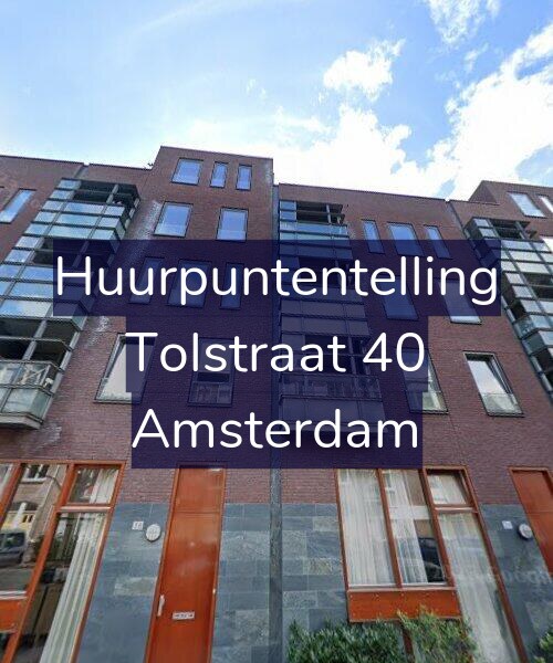 Foto gevel Huurpuntentelling voor Tolstraat 40, Amsterdam