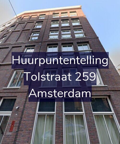 Foto gevel Huurpuntentelling voor Tolstraat 259, Amsterdam