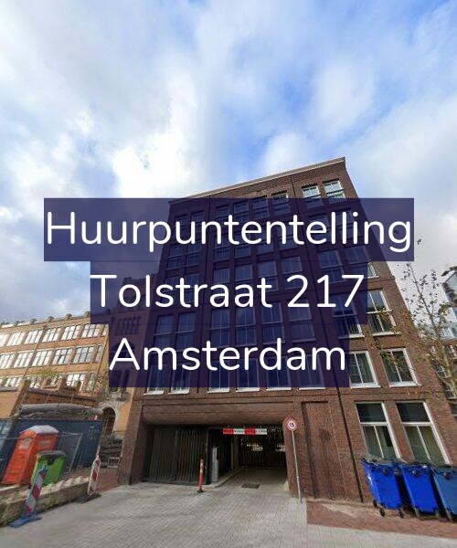 Foto gevel Huurpuntentelling voor Tolstraat 217, Amsterdam