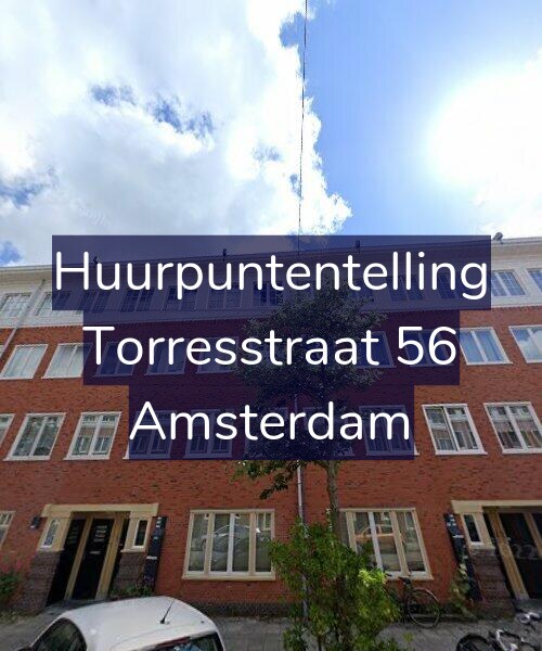 Foto gevel Huurpuntentelling voor Torresstraat 56, Amsterdam