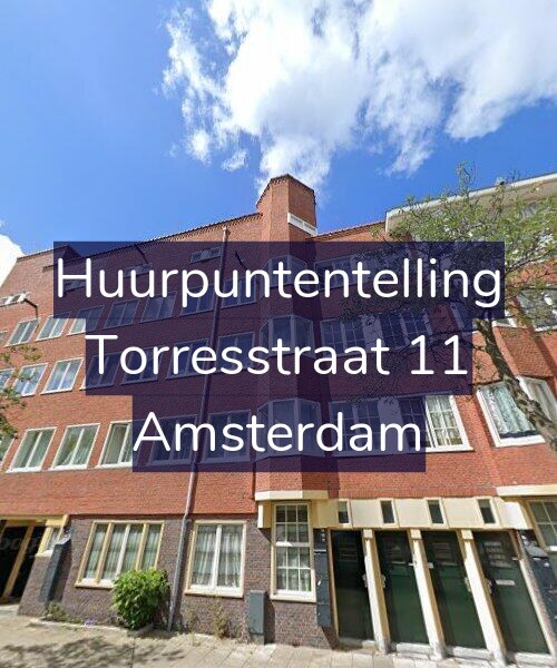 Foto gevel Huurpuntentelling voor Torresstraat 11, Amsterdam