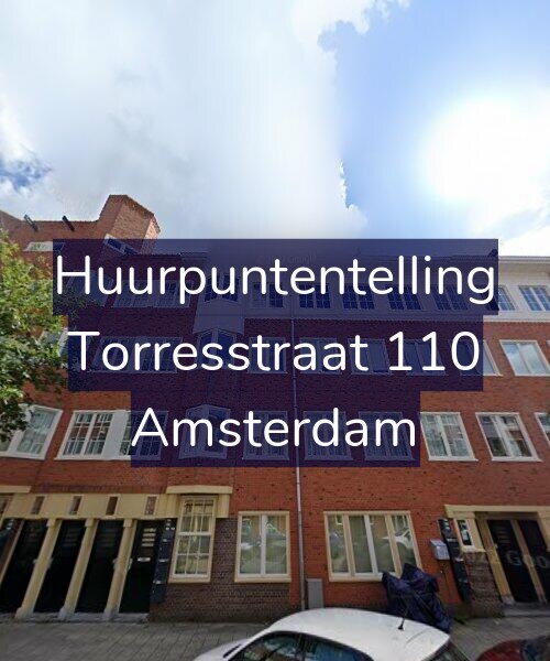 Foto gevel Huurpuntentelling voor Torresstraat 110, Amsterdam