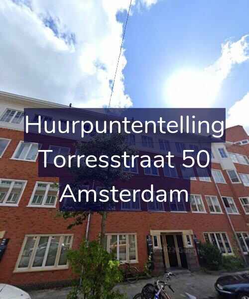 Foto gevel Huurpuntentelling voor Torresstraat 50, Amsterdam