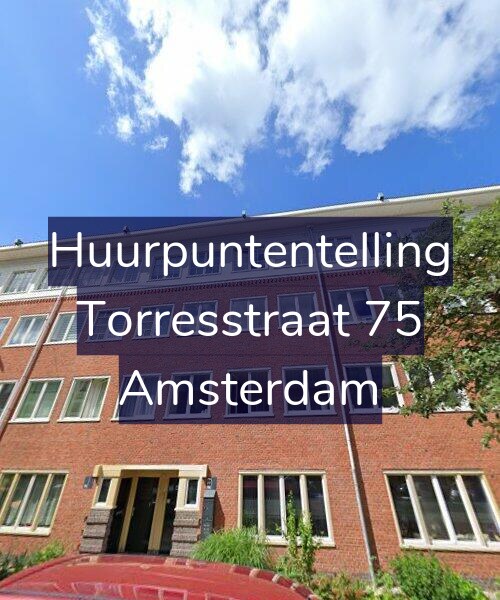 Foto gevel Huurpuntentelling voor Torresstraat 75, Amsterdam