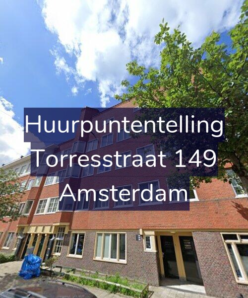 Foto gevel Huurpuntentelling voor Torresstraat 149, Amsterdam