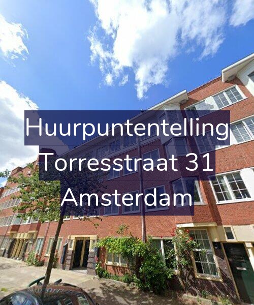 Foto gevel Huurpuntentelling voor Torresstraat 31, Amsterdam