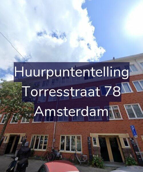Foto gevel Huurpuntentelling voor Torresstraat 78, Amsterdam