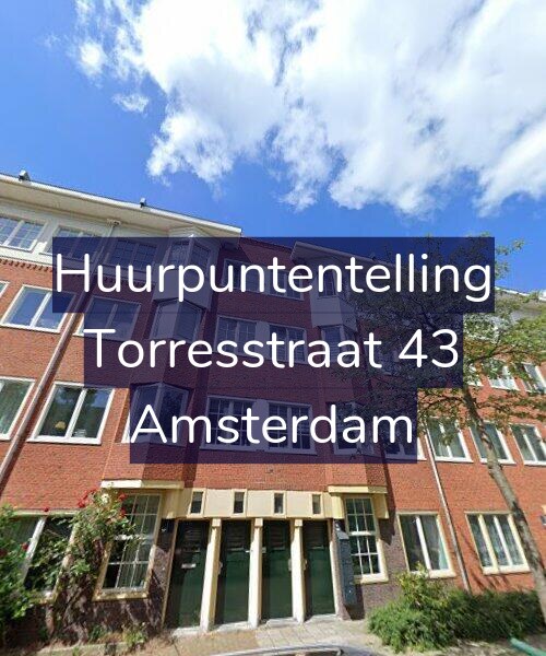 Foto gevel Huurpuntentelling voor Torresstraat 43, Amsterdam