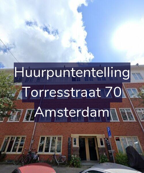 Foto gevel Huurpuntentelling voor Torresstraat 70, Amsterdam