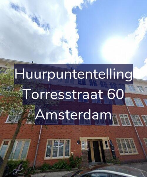 Foto gevel Huurpuntentelling voor Torresstraat 60, Amsterdam