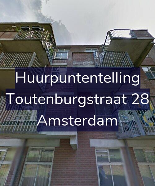 Foto gevel Huurpuntentelling voor Toutenburgstraat 28, Amsterdam