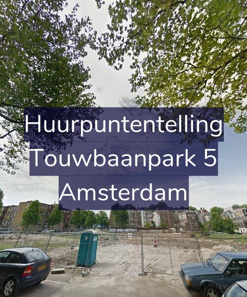 Foto gevel Huurpuntentelling voor Touwbaanpark 5, Amsterdam