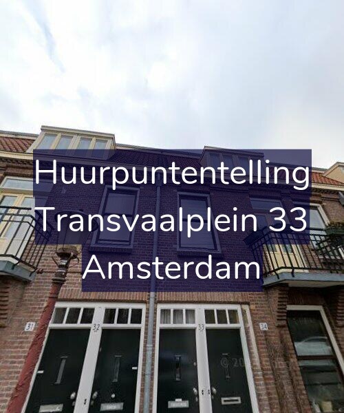 Foto gevel Huurpuntentelling voor Transvaalplein 33, Amsterdam