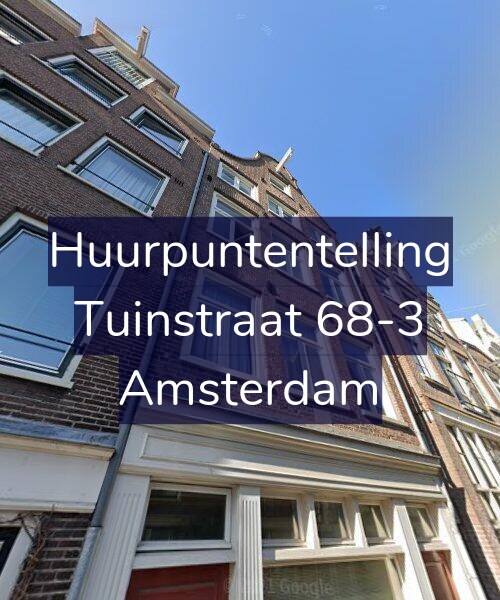 Foto gevel Huurpuntentelling voor Tuinstraat 68-3, Amsterdam
