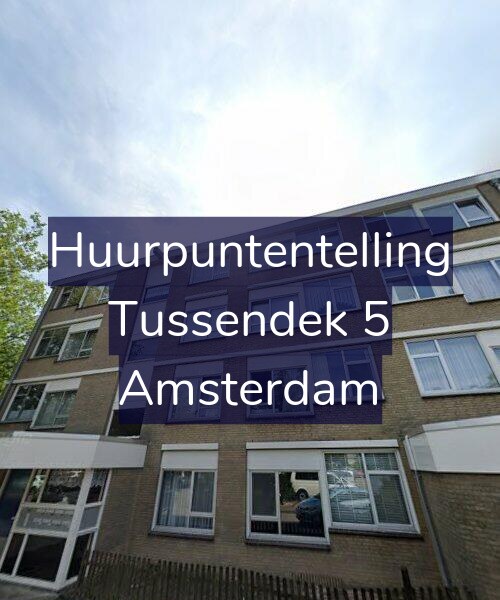 Foto gevel Huurpuntentelling voor Tussendek 5, Amsterdam
