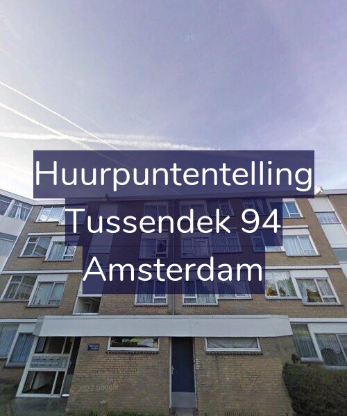 Foto gevel Huurpuntentelling voor Tussendek 94, Amsterdam