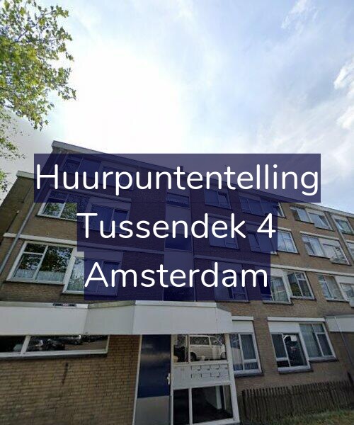 Foto gevel Huurpuntentelling voor Tussendek 4, Amsterdam