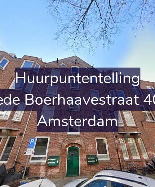 Foto gevel Huurpuntentelling voor Tweede Boerhaavestraat 40-HR, Amsterdam