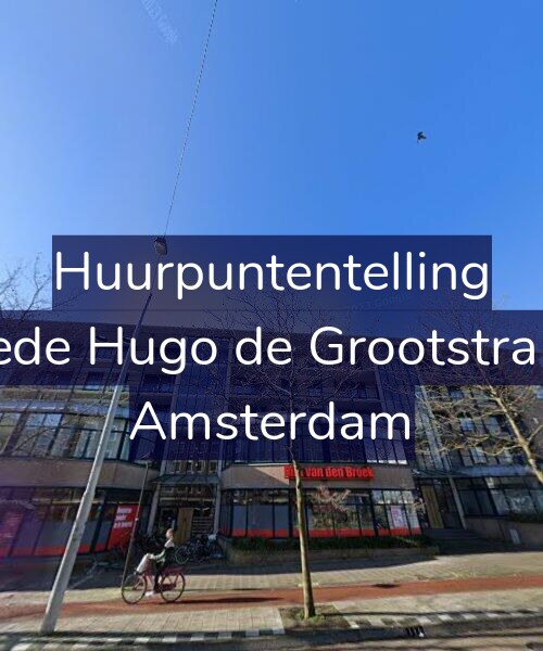 Foto gevel Huurpuntentelling voor Tweede Hugo de Grootstraat 61, Amsterdam