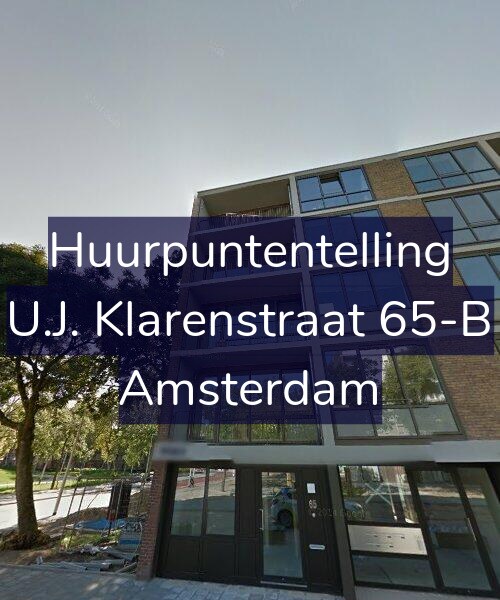 Foto gevel Huurpuntentelling voor U.J. Klarenstraat 65-B, Amsterdam