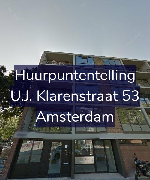 Foto gevel Huurpuntentelling voor U.J. Klarenstraat 53, Amsterdam