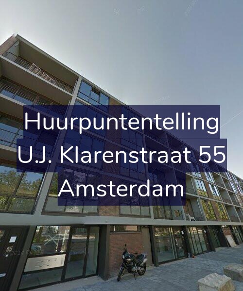 Foto gevel Huurpuntentelling voor U.J. Klarenstraat 55, Amsterdam
