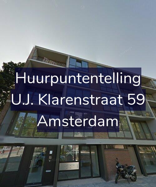 Foto gevel Huurpuntentelling voor U.J. Klarenstraat 59, Amsterdam