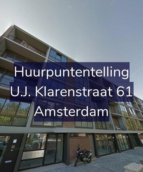 Foto gevel Huurpuntentelling voor U.J. Klarenstraat 61, Amsterdam