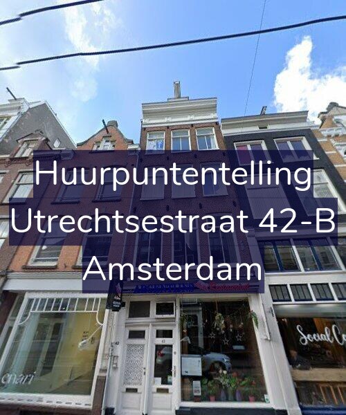 Foto gevel Huurpuntentelling voor Utrechtsestraat 42-B, Amsterdam
