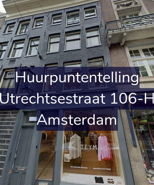 Foto gevel Huurpuntentelling voor Utrechtsestraat 106-H, Amsterdam