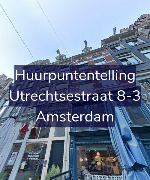 Foto gevel Huurpuntentelling voor Utrechtsestraat 8-3, Amsterdam