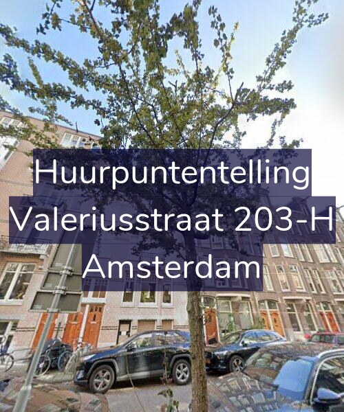 Foto gevel Huurpuntentelling voor Valeriusstraat 203-H, Amsterdam