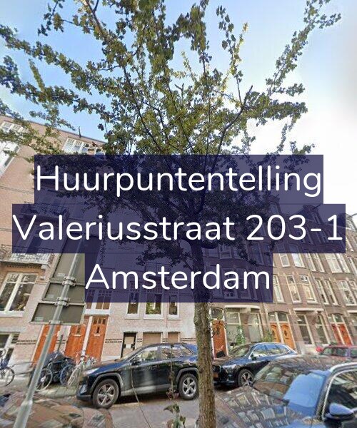 Foto gevel Huurpuntentelling voor Valeriusstraat 203-1, Amsterdam