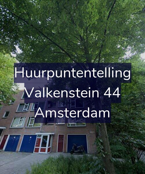 Foto gevel Huurpuntentelling voor Valkenstein 44, Amsterdam