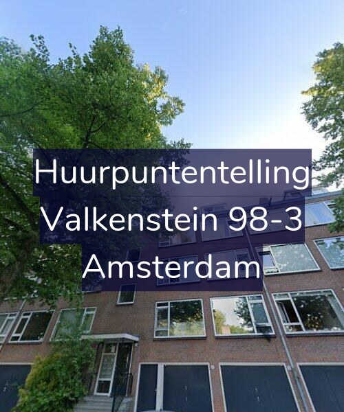 Foto gevel Huurpuntentelling voor Valkenstein 98-3, Amsterdam