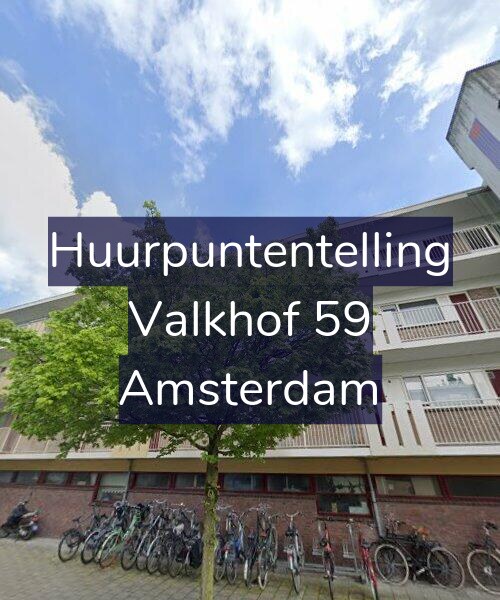 Foto gevel Huurpuntentelling voor Valkhof 59, Amsterdam