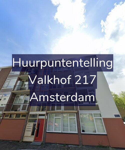 Foto gevel Huurpuntentelling voor Valkhof 217, Amsterdam