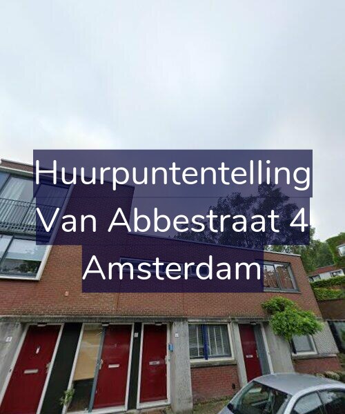 Foto gevel Huurpuntentelling voor Van Abbestraat 4, Amsterdam