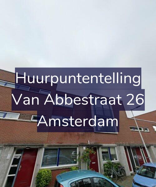 Foto gevel Huurpuntentelling voor Van Abbestraat 26, Amsterdam