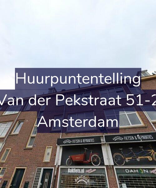Foto gevel Huurpuntentelling voor Van der Pekstraat 51-2, Amsterdam