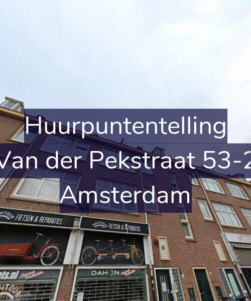 Foto gevel Huurpuntentelling voor Van der Pekstraat 53-2, Amsterdam