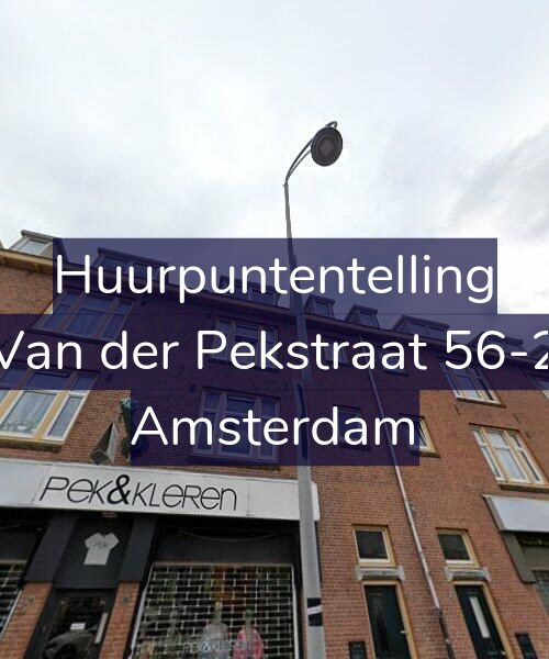 Foto gevel Huurpuntentelling voor Van der Pekstraat 56-2, Amsterdam