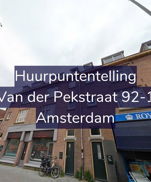 Foto gevel Huurpuntentelling voor Van der Pekstraat 92-1, Amsterdam