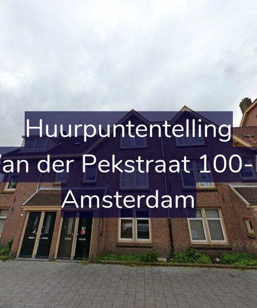 Foto gevel Huurpuntentelling voor Van der Pekstraat 100-H, Amsterdam