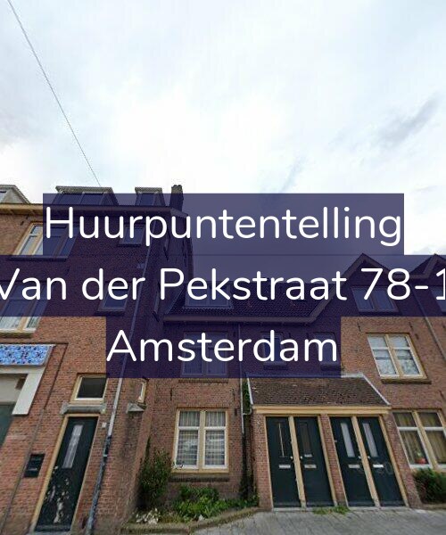 Foto gevel Huurpuntentelling voor Van der Pekstraat 78-1, Amsterdam