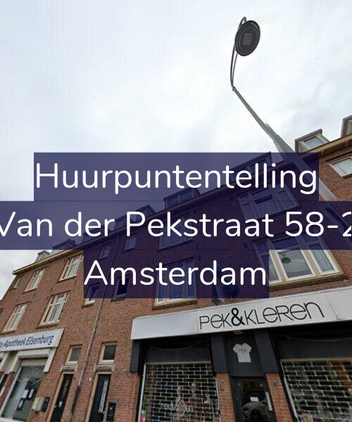 Foto gevel Huurpuntentelling voor Van der Pekstraat 58-2, Amsterdam